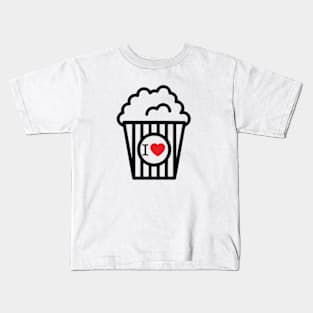 Popcorn,Lover Heartbeat,Gift Popcorn T-Shirt. Kids T-Shirt